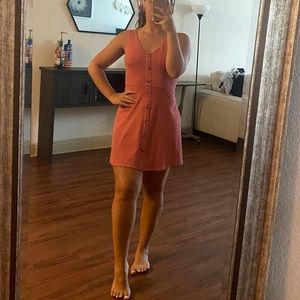 Never worn peach colored short dress